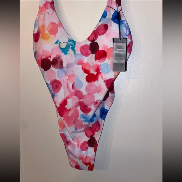 RELLECIGA Women's One Piece Thong Swimsuit NWT L - Picture 4 of 8